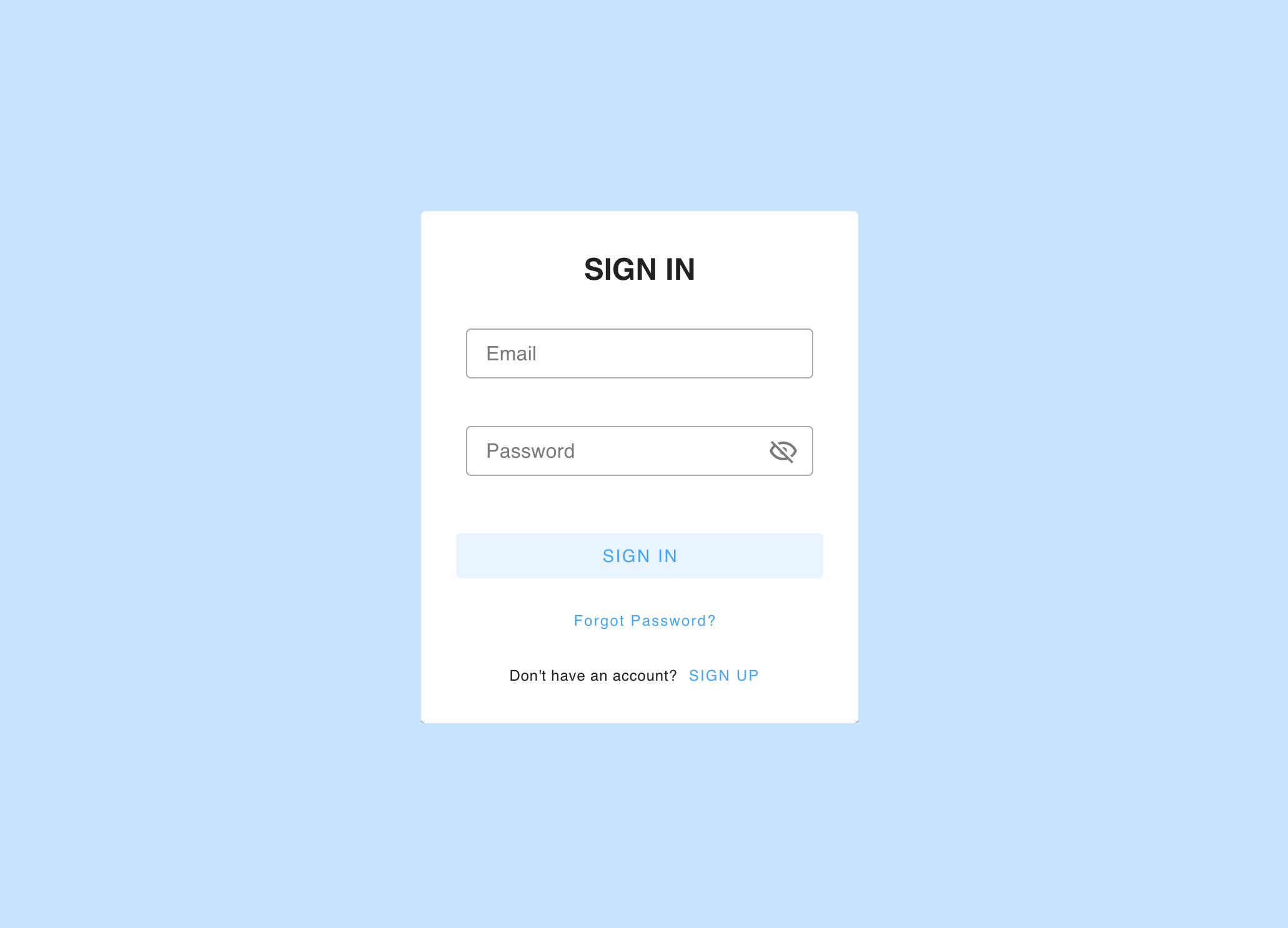The BIIM sign-in screen