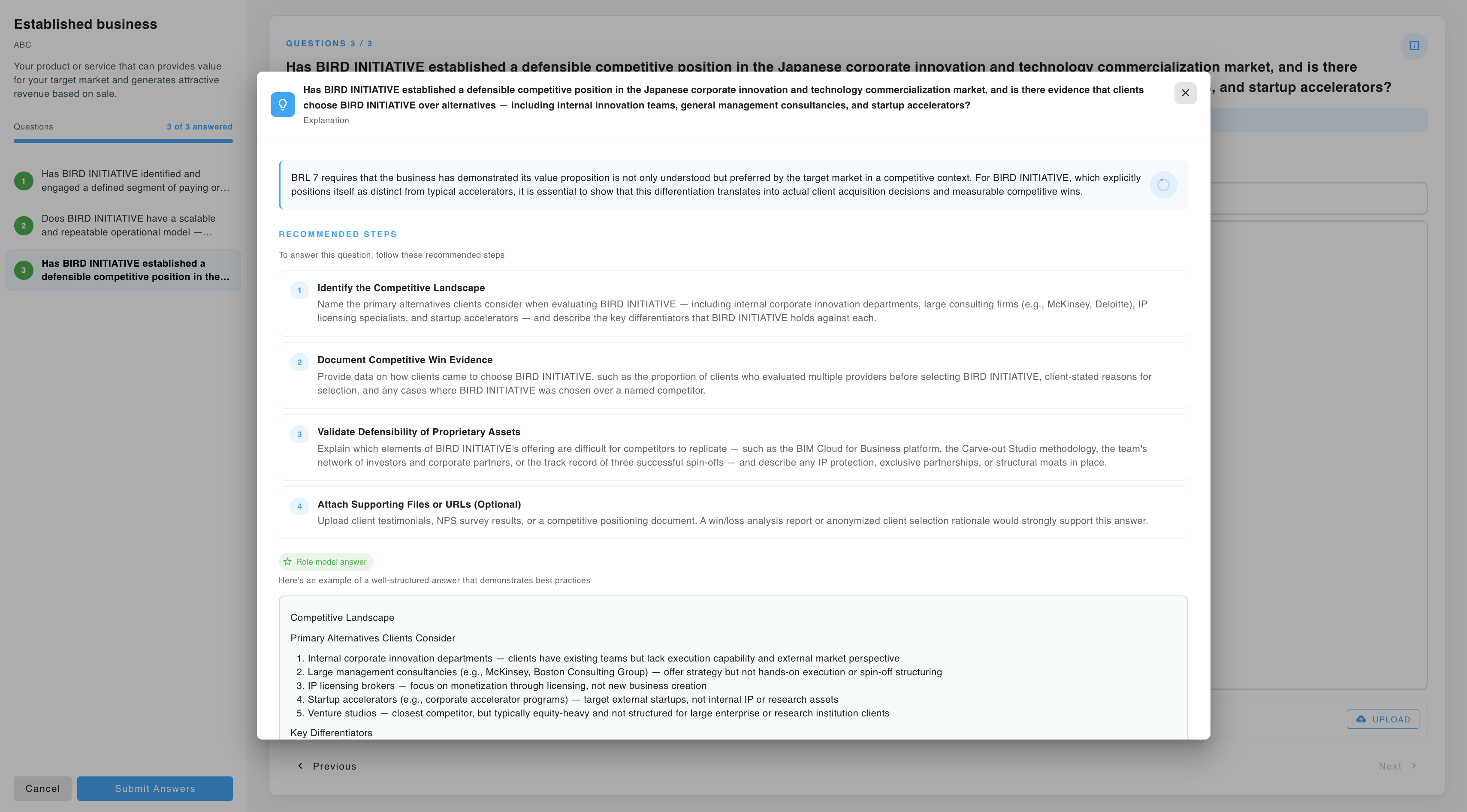 Regenerating the explanation of a readiness report